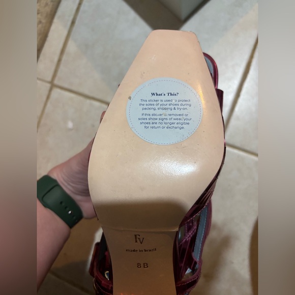 Frances Valentine Women's Pink Raquel Disco Slingback Pump Heel Shoes Sz 8 NWB - Picture 2 of 4